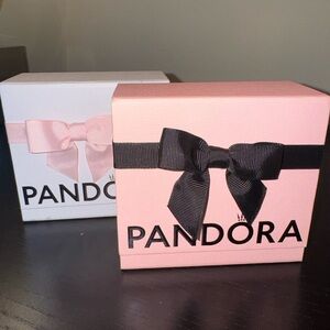 PANDORA PREMIUM GIFT BOX & BOW set plus charm box